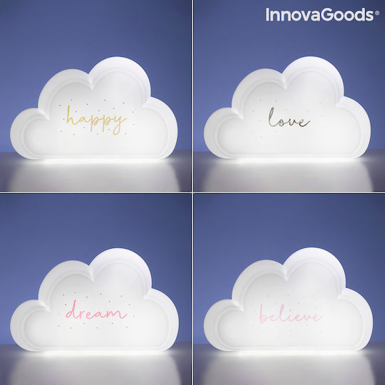 InnovaGoods Led Παιδικό Φωτιστικό Projector Ουράνιο Τόξο Λευκό 18x6x11εκ.