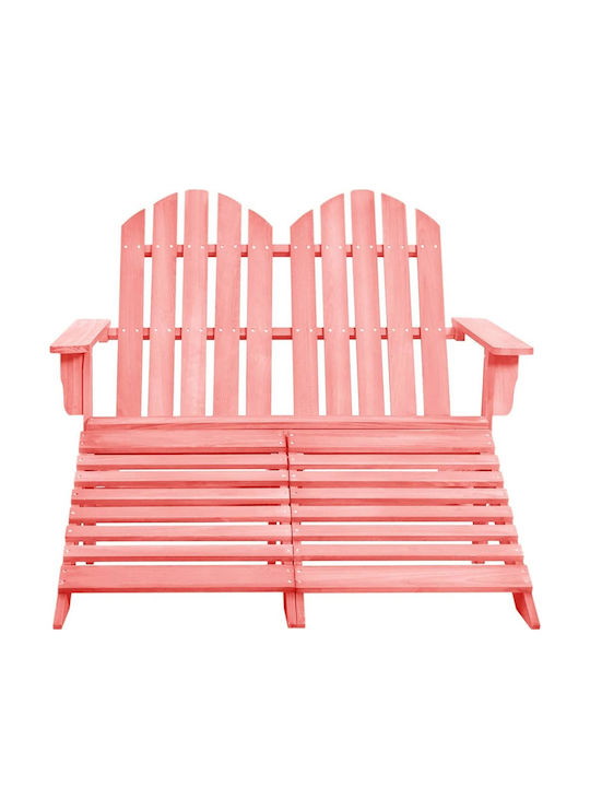 Ξαπλώστρα Διπλή Ξύλινη Adirondack 119.5x147.5x89.5εκ.