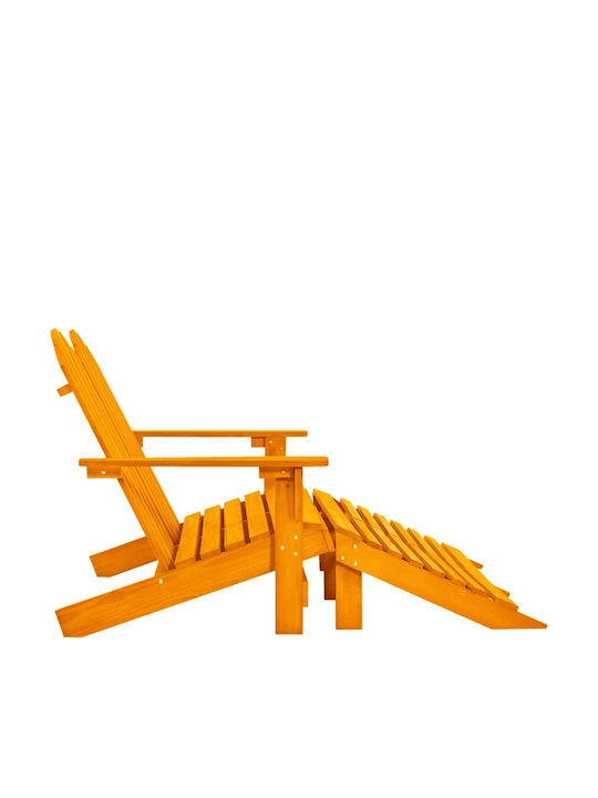 Deckchair Double Wooden Adirondack Orange 119.5x147.5x89.5cm.