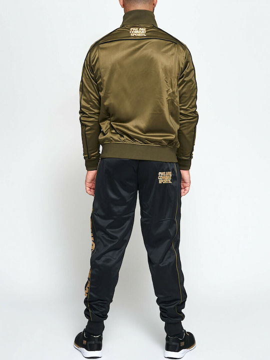 Tracksuit Glossy with Elastic Khaki / Black