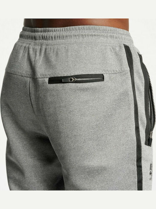 Sweatpants Glossy with Elastic Gray