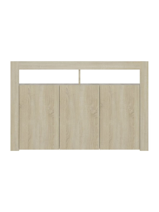 Sideboard Wooden Sonoma Oak 115.5x30x75cm