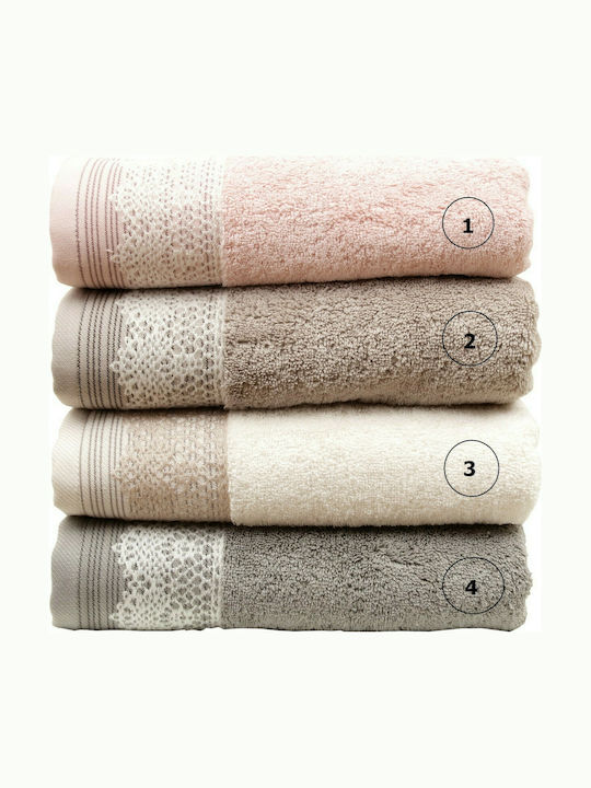 Anna Riska Πετσέτα Χεριών Karla 30x50εκ. 4 Grey Βάρους 600gr/m²