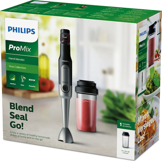 Philips Viva Collection ProMix Ραβδομπλέντερ με Ανοξείδωτη Ράβδο 800W Μαύρο