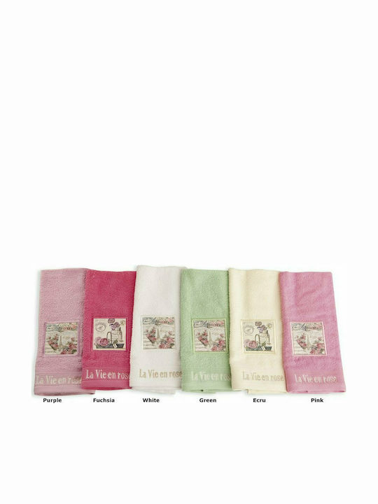 Dimcol 3pc Bath Towel Set Vintage Paris 01 Pink