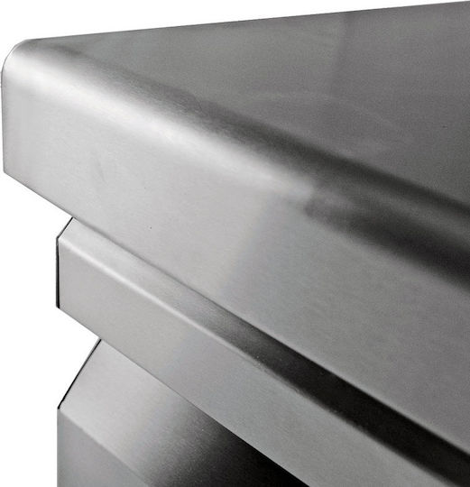 Bambas Frost Английски превод: Stainless Steel Refrigerator Counter 620лт with 3 Doors and Cooling Machine 0/+10°C L216xW70xH85см PM7 216
