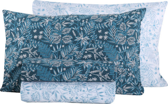 Nef-Nef Homeware Сет от чаршафи Супер-двойни 240x270см. Elvira Blue 4бр