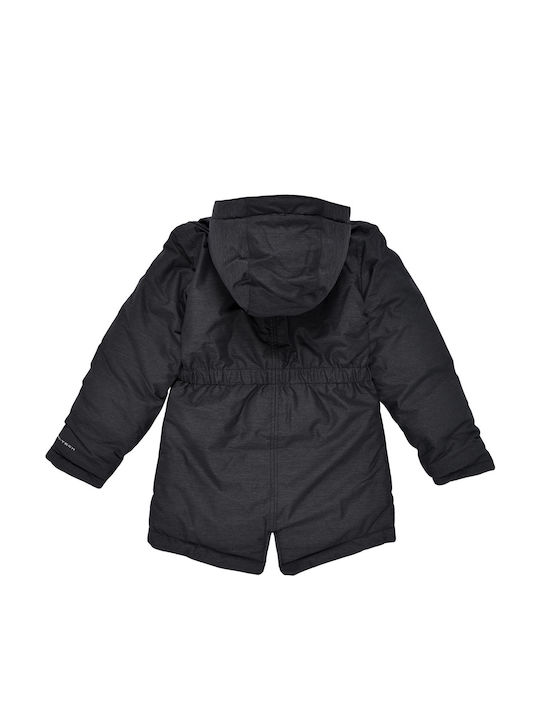 Kids' Parka Long with Hood Black NORDIC STRIDER