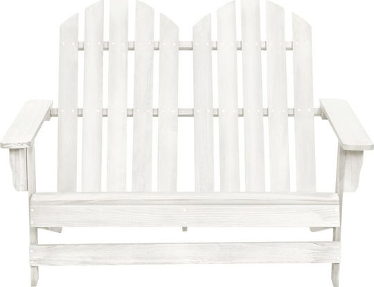 Καρέκλα Adirondack Λευκή 119.5x85.5x89.5εκ. Καρέκλα Adirondack Λευκή 119.5x85.5x89.5εκ.