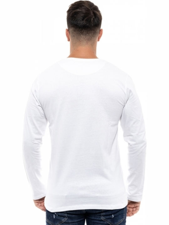 Biston Herren Langarmshirt Weiß