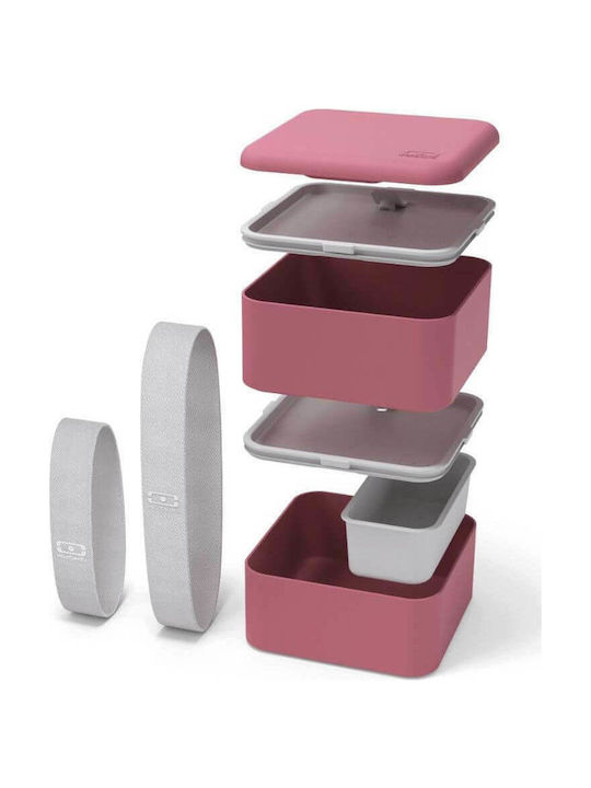 Monbento Microwave Plastic Lunch Box Pink 850ml