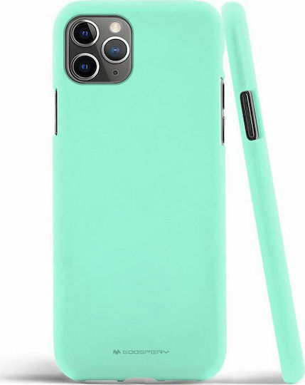 Mercury Soft Feeling Back Cover Silicone Mint (iPhone 12 / 12 Pro)