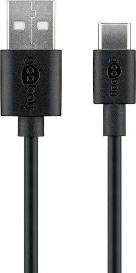 Goobay USB 2.0 Cable USB-C Male - USB-A 15W Black 1m