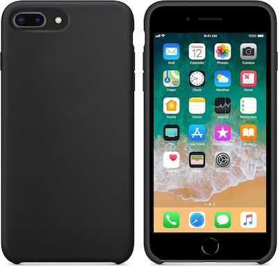 Coperta din spate Silicon Negru (iPhone 8/7 Plus)