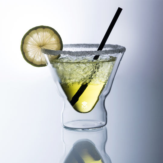 MasterPro Pro Mixology Комплект Стъклени Чаши За Вода Martini Коктейл 230мл 2 Броя
