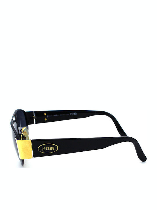 Le Club Cody Unisex Sonnenbrille mit Schwarz Gestell und Schwarz Linse NY59-044
