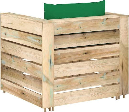 Garten- und Outdoor-Möbelsets für kleinen Raum 2 Stück Grün mit Kissen