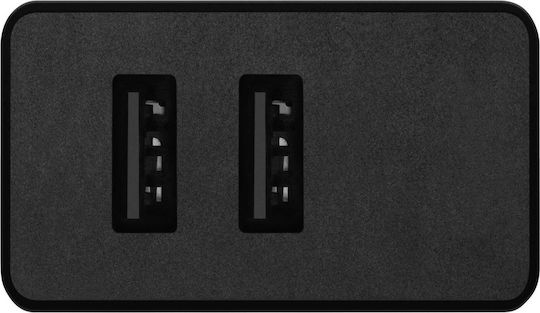 Acme Φορτιστής Χωρίς Καλώδιο με 2 Θύρες USB-A 17W Μαύρος (CH205)