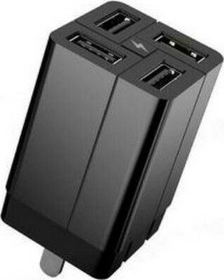 Remax Charger Without Cable with 4 USB-A Ports Black (RP-U43)