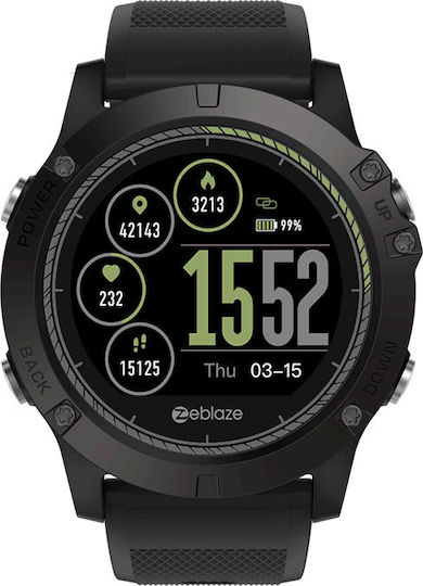 Zeblaze Vibe 3 HR Smartwatch with Heart Rate Monitor (Black)