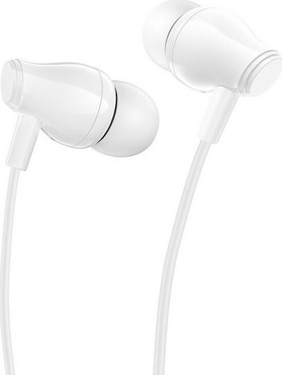 Borofone BM61 In-ear Handsfree με Βύσμα 3.5mm Λευκό