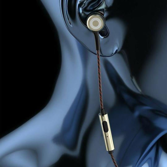 Dudao X12PRO In-ear Handsfree με Βύσμα 3.5mm Χρυσό