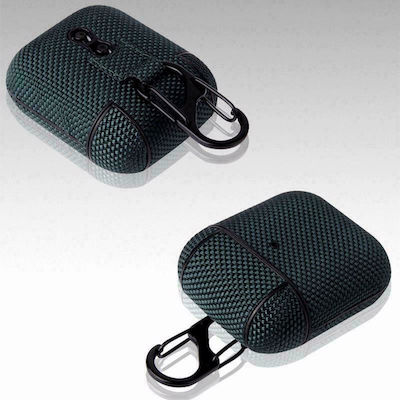 Hurtel Nylon Hard Case With Carabiner Σκούρο Πράσινο (Apple AirPods)