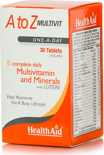 Health Aid A To Z Multivit Мултивитамин за Енергия 30 x 1 таблетки