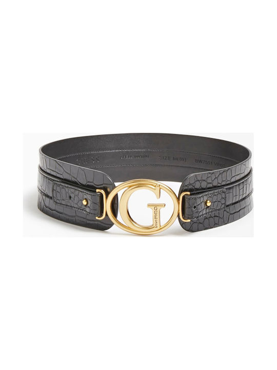 Guess Women's Leather Belt Black