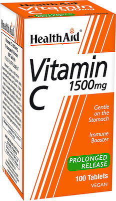 Health Aid Vitamin C Vitamin for Energy & Immune System Boost 1500mg 100 tabs