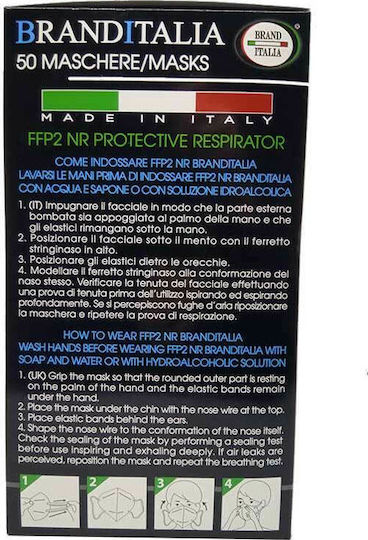 Brand Italia BR150-20 Mască de protecție FFP2 Portocaliu 10buc
