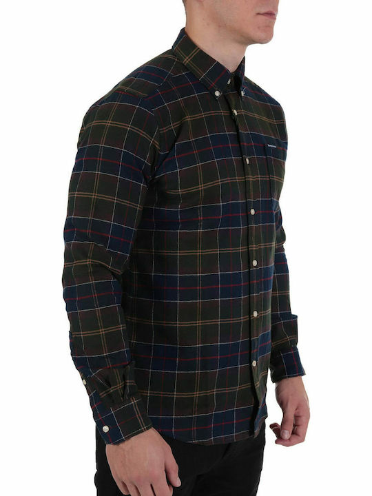 Kyeloch Long-sleeved Flannel Shirt Checked Green