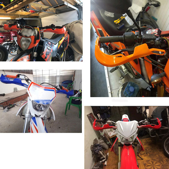 Protecții mânere motocicletă Motocross/Enduro în culoarea Verde
