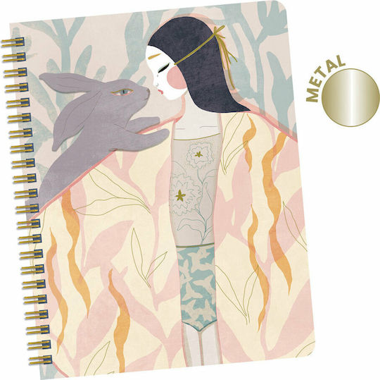 Djeco Izumi Spiralnotizbuch 44 Blätter mit Hartcover Mehrfarbig