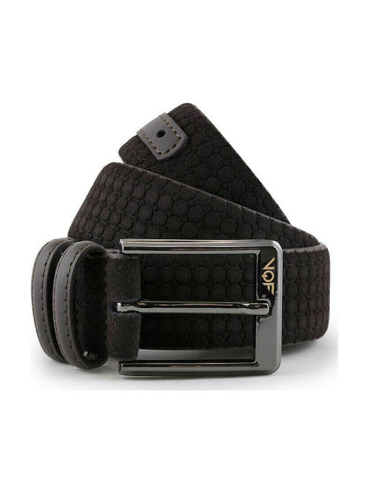 VQF Polo Line Men's Leather Belt Brown