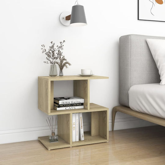 Wooden Bedside Tables Sonoma Oak 2 Pieces 50x30x51.5cm