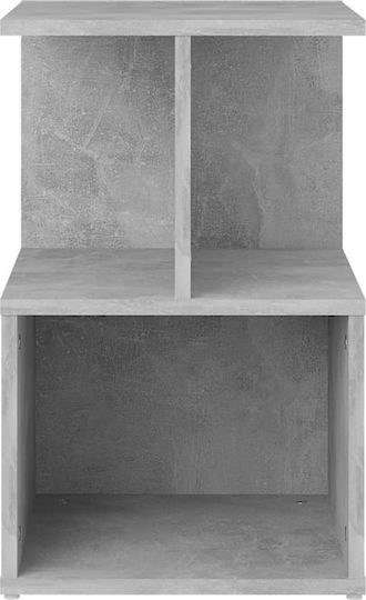 Комоди Дървени Сив бетон 2бр 35x35x55см