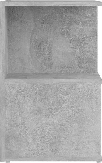 Комоди Дървени Сив бетон 2бр 35x35x55см