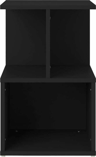 Wooden Bedside Tables Black 2 Pieces 35x35x55cm
