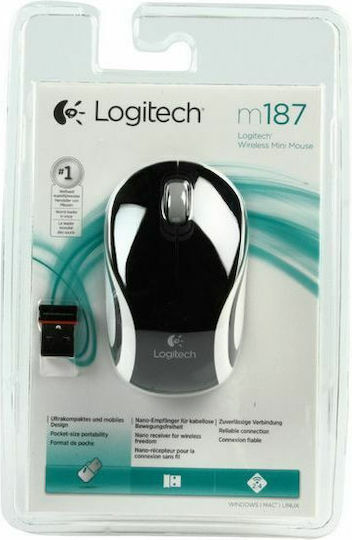 Logitech M187 Безжичен Мини Мишка Черен