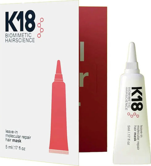 K18 Leave-in Molecular Repair Hair Mask for Repairing with Keratin & Peptides 5ml