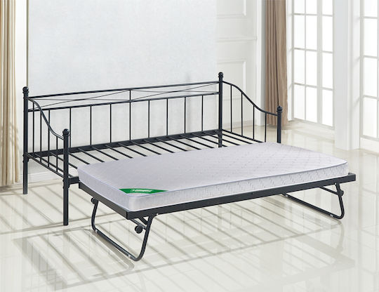 Marin Daybed Κρεβάτι Μονό για Στρώμα 90x190cm Μαύρο Marin Daybed Κρεβάτι Μονό για Στρώμα 90x190cm Μαύρο