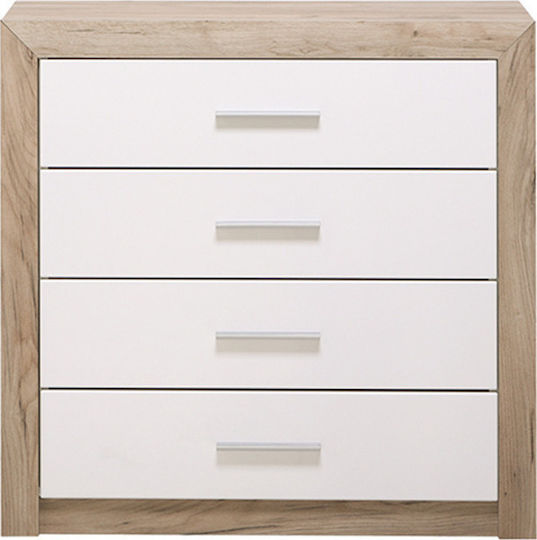 Συρταριέρα Κρεβατοκάμαρας Etna 4F mit 4 Schubladen Grey Oak 93x35x90.5cm