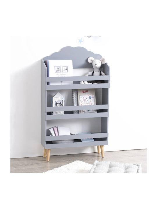 Βιβλιοθήκη Δαπέδου Ξύλινη Γκρι 58x18x100cm Βιβλιοθήκη Δαπέδου Ξύλινη Γκρι 58x18x100cm