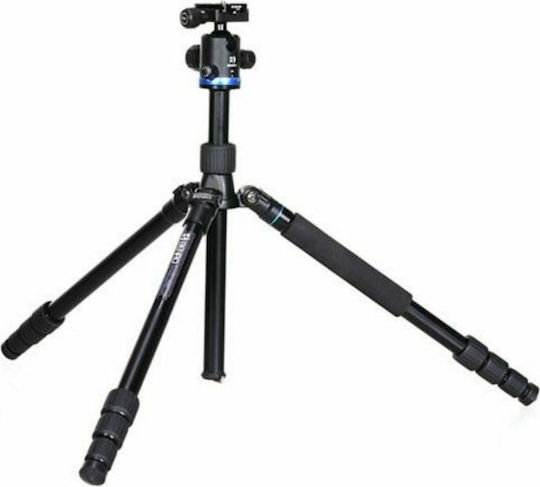 Benro FIF18 Aluminium Kamerastative + B0 aus Aluminium mit Kugelförmiger Kopfart bis 166,8cm und Maximale Belastung 8kg