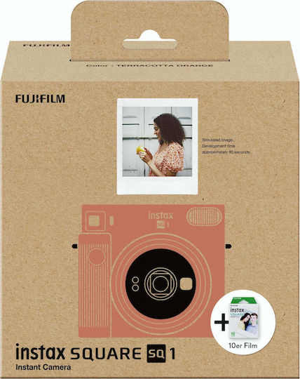 Fujifilm Instax Square SQ 1 Instant Camera + Instax Square Film Terracotta Orange