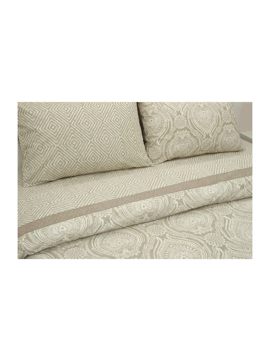 Anna Riska Set Pilotă Super Dublu 220x240cm Royal 6001 Bej 3buc