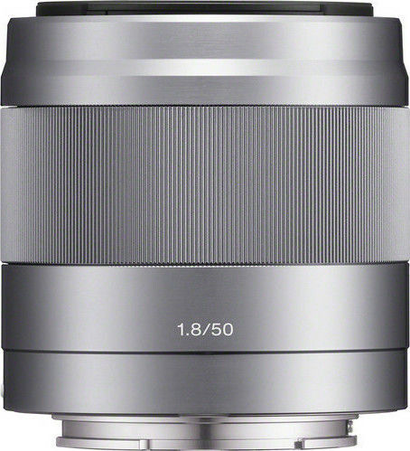 Sony Crop Camera Lens 50mm f/1.8 OSS Fixed for Sony E Mount Silver
