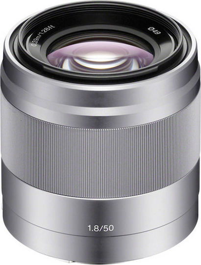 Sony Crop Camera Lens 50mm f/1.8 OSS Fixed for Sony E Mount Silver