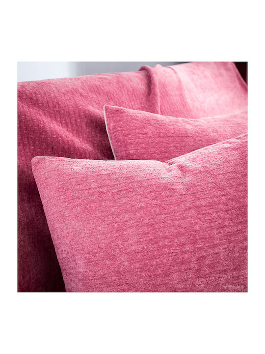 Gofis Home Valley Ριχτάρι Πολυθρόνας Βελουτέ 180x180εκ. Funky Pink 421/23